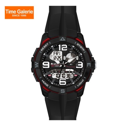 BUM Men BUMWB96308 Analog Digital Sports Black Strap Watch BUM Men BUMWB96308 Analog Digital Sports Black Strap Watch